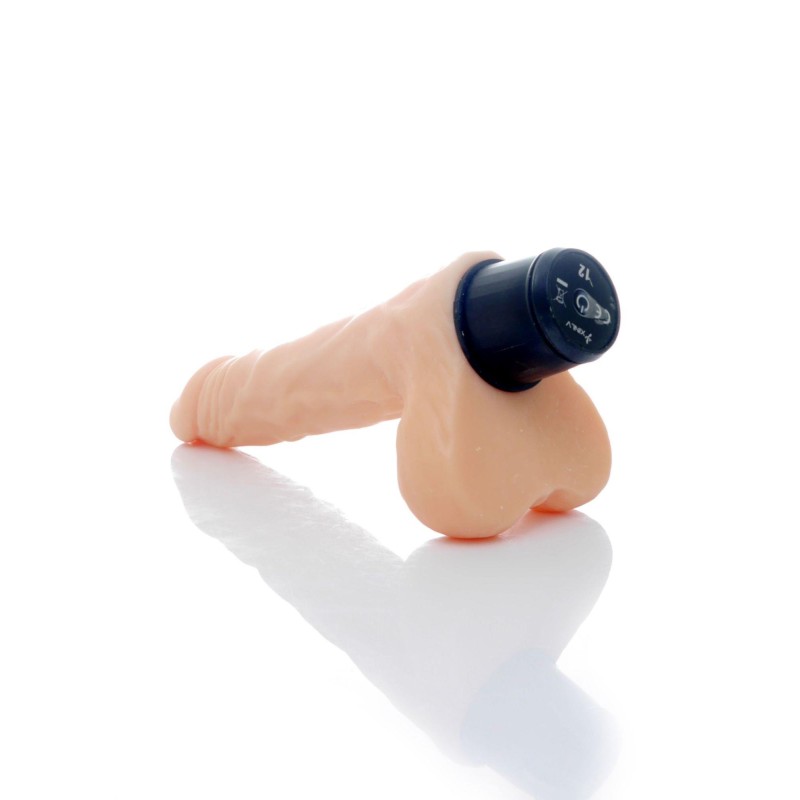 Dildo 12 wibracji pulsacji jądra cyberskóra 20 cm